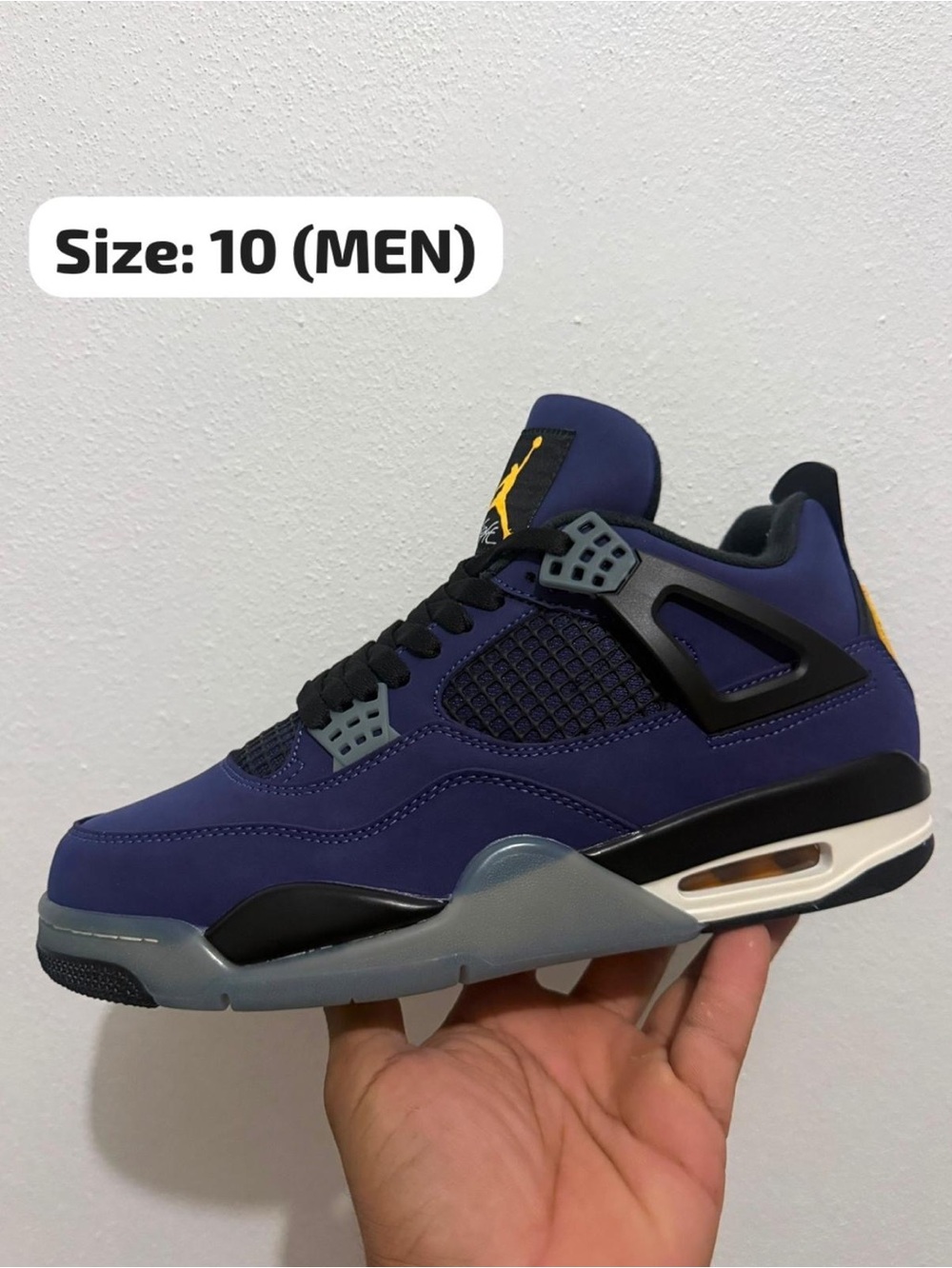 Jordan 4 Retro - Purple with Black & Yellow Accents